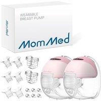 MOMMED Double Breast Pumps, Hands Free with 3 Mode & 12 Levels, Rechargeable, Leak-Proof Design Electric Breast Pumps, 24 mm Wearable Breast Pumps, In