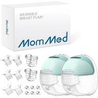 MOMMED Double Breast Pumps, Hands Free with 3 Mode & 12 Levels, Rechargeable, Leak-Proof Design Electric Breast Pumps, 24 mm Wearable Breast Pumps, In