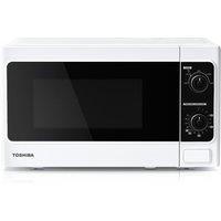 TOSHIBA 20 Liter 800W Manual Control Solo Small Microwave, Compact with 5 Power Levels, Automatic Defrost Function, Perfect for 9'' pizza, Clock and T