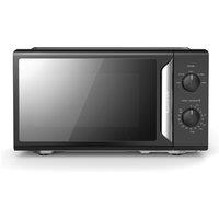 COMFEE' 19L 700W Black and Mirror Mini Microwave Oven, Compact Design, InverTech and Quick Defrost Function, 5 Cooking Power Levels with Kitchen Manua