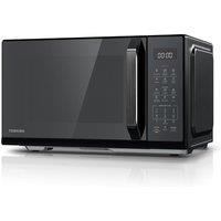 Toshiba Black Mirror Microwave 900w 23L Microwave Oven with Digital Display, Solo, Auto Defrost, One-Touch Express Cook with 11 Power Levels, 7 Auto M