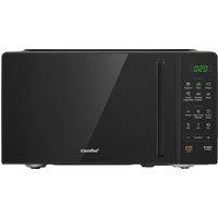 COMFEE' 20L Digital Microwave Oven, 700W Compact Countertop Microwave with Inverter, 6 Auto Menus, Multi-Stage Cooking, ECO Mode, Express Cook, Black