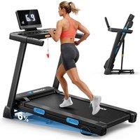 MERACH Foldable Treadmill with Incline, Treadmills for Home for Heavy People, 0.812 km/H Walking Pad Treadmill for Home & Office, Save Space, LED Dis