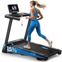 MERACH Foldable Treadmill with Incline, Treadmills for Home for Heavy People, 0.812 km/H Walking Pad Treadmill for Home & Office, Save Space, LED Dis