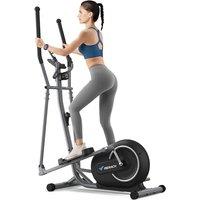 MERACH Elliptical Trainer For Home Use, UltraQuiet Compact Cross Trainer with 16 Levels of Magnetic Resistance, LCD Display, Pulse Sensors, Exclusive