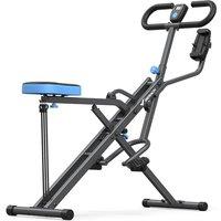 MERACH 2 in 1 Squat Rowing Machine, Easy Setup and Foldable Exercise Equipment, Glute Trainer, Glutes and Leg Home Workout Grey R07 with Support