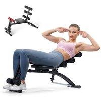 MERACH Ab Workout Machine, Adjustable Sit Up Bench, Abdominal Crunch Machine for Home Gym, LowImpact, Max 136KG, for Sit Up/Air Bike/Leg Lifts Traini