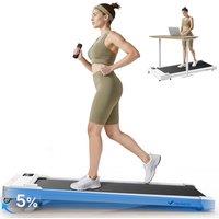 MERACH Walking Pad Treadmill with 09% Incline, Under Desk Treadmill SpaceSaving Design, Remote Control & App, OnePiece Molded, 265 lbs Capacity, Wa