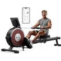 MERACH Rowing Machine for Home Gym, 16 Resistance Levels, Quiet Magnetic Rower Machine, Improved Double Rails for Increased Stability, Easy Assembly,