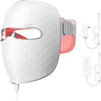 Ulike ReGlow LED Face Mask, Red Light Therapy Mask, Wrinkle Reduction, 4 Modes with Red, Blue, Yellow & Infrared Lights for Brightening & Acne Treatme