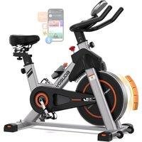 YOSUDA 2026 New Exercise Bike, Indoor Spin Bike for Home Use 85 lbs Resistance, HR Monitor, LCD & App, Silent Magnetic, Tablet Holder, 8-Level Sea