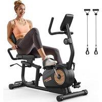 YOSUDA Recumbent Exercise Bike for Home, 16-Level Resistance, 160KG Capacity, Quiet Recumbent Bike, Adjust Seat,Quick Installation, LCD Monitor & Puls