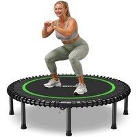 BCAN Foldable Mini Trampoline 102/122cm Fitness Trampoline for Adults with Heavy Duty Rubber Ropes, Stable and Quiet Training Equipment, Ideal for Ind