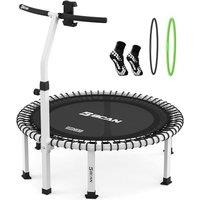 B BCAN BT4 102cm Soft Land Pro Rebounder Trampoline for Adults, 500lb (227kg) Capacity, Adjustable Tension Bungees/Handle, One-Piece Frame(16 Gauge),