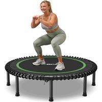 BCAN Foldable Mini Trampoline 102/122cm Fitness Trampoline for Adults with Heavy Duty Rubber Ropes, Stable and Quiet Training Equipment, Ideal for Ind