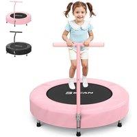 BCAN 91 cm Toddler Trampoline, ASTM Certified Foam Handle and Safe Thickened Cover, Mini Trampoline for Kids Indoor, Easy to Set Up