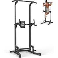 Sportsroyals Power Tower Pull Up Bar Station, 450LBS Stable Pull Up Dip Station for Home Gym Strength Training Equipment