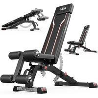 FLYBIRD Adjustable Weight Bench,363KG Pro Workout Bench for Home Gym,Fast Adjustment System,Easy Folding&Storage Training Bench with ASTM-Certified, E
