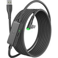 INIU 5M VR Link Cable with Separate Charging Port, USB 3.0 to USB C Cable for Meta Quest 3s 3 2 1 Quest Pro, Pico 4, Steam VR, Gaming PC, High Speed D