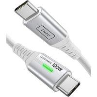 INIU USB C to USB C Charger Cable, [2m BSWH] 100W PD3.0 Type C Cable Fast Charging, Phone Charger USB-C Data Lead for MacBook Pro iPad Air iPhone 17,
