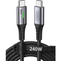 INIU 240W USB C to USB C Charger Cable, 2m PD Type C Charge Cable, Super Fast Charging for Phone 16, MacBook, iPad Pro, Samsung S23/S22 Ultra, Steam D