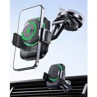 INIU Wireless Car Charger, Qi2 Certified Car Phone Holder for Magsafe, 15W Fast Charging Magnetic Car Mount Charger for Dashboard, Car Accessories Air