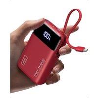 INIU Portable Charger, Compact 20000mAh Power Bank with Build in USB-C Cable, 45W Fast Charging Mini Powerbank, Flight Cruise Ship Travel Essentials P