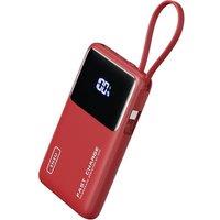 INIU Portable Charger, Slimmest 10000mAh Power Bank with Output-input USB-C Cable, 45W PD Fast Charging USB C In&Out Battery Pack, External Phone Char