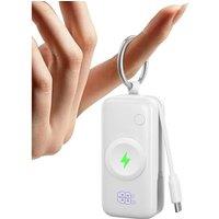 INIU Power Bank for Apple Watch, 5000mAh Wireless Portable Charger Powerbank with Built-in Cable, Slim Travel Keychain Battery Pack with LCD Display f