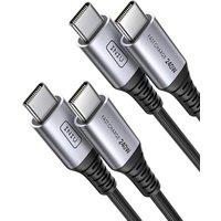 INIU 240W USB C to USB C Charger Cable, [2-Pack 2m] PD Type C Charge Cable, Super Fast Charging USB C Cable for iPhone 16 15, MacBook Air, iPad Pro, S