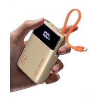 INIU Power Bank, Smallest 20000mAh 45W PD Portable Charger Fast Charging with Built in Cable, USB C in&Out Battery Pack, Travel Essential, Mobile Phon