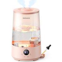 Homvana Humidifiers for Bedroom Home, 3.6L Cool Mist Top-Fill 34H Super Long Time, Quiet 23dB, Baby Humidifier, Oil Diffuser for Large Room, Plants, N