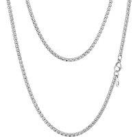 PROSTEEL Mens Necklace Chain Round Box Chain for Men Women Thin Black/Silver/Gold Plated Hypoallergenic 316L Stainless Steel Jewellery (with Gift Box)