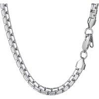 PROSTEEL Mens Necklace Chain Stylish Flat Box Chain Link Black/Silver/Gold Plated, Hypoallergenic 316L Stainless Steel Jewellery (with Gift Box) 18"(4