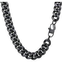 PROSTEEL Men Chunky Chain, 14mm Miami Cuban Necklace, 46/51/55/61/66/71/76 CM, 316L Stainless Steel/Gold Plated/Black (Send Gift Box) 71 CM 14mm-Black