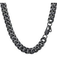 PROSTEEL Mens Cuban Chain, Silver/Gold Plated/Black Miami Chunky Curb Chain Necklace Hip Hop Jewellery, 5/6/10mm - 18"-30" Inches, 316L Stainless Stee