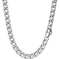 PROSTEEL Mens Cuban Chain Necklace, Curb Link Chains Silver/Gold Plated, 4mm/6mm/9mm/13mm Width, 18"-30" Inches, Hip Hop Jewellery -Send Gift Box 26"(