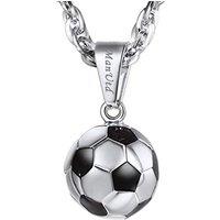 PROSTEEL Football Necklace Soccer Pendant with Adjustable Chain, Engraved Available Silver/Gold Plated 316L Stainless Steel Sports Jewellery for Men T