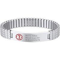 PROSTEEL Medical ID Bracelet Engraved Personalized Name Men/Women Bangle (Send Gift Box) Stainless-Engrave