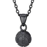 PROSTEEL Football Necklace Soccer Pendant with Adjustable Chain, Engraved Available Silver/Gold Plated 316L Stainless Steel Sports Jewellery for Men T