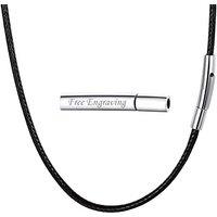 PROSTEEL Men Personalized Necklace, Leather Necklace Cord with Clasp, 16/18/20/22/24/26/28/30 Inch (Send Gift Box) 61.0 Centimetres