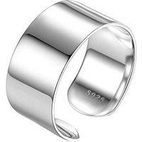 PROSILVER Men S925 Solid Sterling Silver Ring, Tube Boho Wide Band Ring, Custom Available, With S925 Stamp-Send Gift Box 10mm-Smooth
