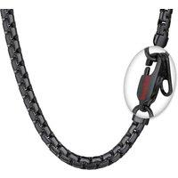 PROSTEEL Mens Necklace Chain Stylish Flat Box Chain Link Black/Silver/Gold Plated, Hypoallergenic 316L Stainless Steel Jewellery (with Gift Box) 28"(7