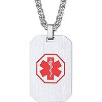 PROSTEEL Medical ID Necklaces, Emergency Alert Jewelry, Free Engraving, 316L Stainless Steel (With Gift Box) Engrave-D-Stainless Steel