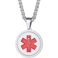 PROSTEEL Medical ID Necklaces, Emergency Alert Jewelry, Free Engraving, 316L Stainless Steel (With Gift Box) Engrave-A-Stainless Steel