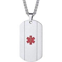 PROSTEEL Medical ID Necklaces, Emergency Alert Jewelry, Free Engraving, 316L Stainless Steel (With Gift Box) Engrave-F-Stainless Steel