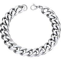 PROSTEEL Mens Cuban Chain Bracelet Silver, 3/6/9/12MM Width, 19/21CM Length, Strong 316L Stainless Steel (Send Gift Box) Silver-12mm 21 CM Length