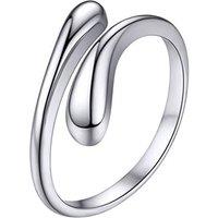PROSILVER Women S925 Solid Sterling Silver Ring, Chic Classy Design-With Gift Box 01: tear-drop type (Popular)