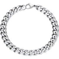 PROSTEEL Mens Cuban Chain Bracelet Silver, 3/6/9/12MM Width, 19/21CM Length, Strong 316L Stainless Steel (Send Gift Box) Silver-9mm 19 CM Length
