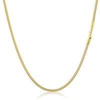 PROSTEEL Snake Chain Necklace with Sturdy Clasp, 2MM Thin Chain for Adding a Pendant, Mens Jewellery, 316L Stainless Steel Silver/Gold Plated/Black (W